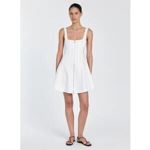 Dissh Harriet White Linen Mini Dress size US 6